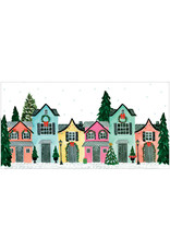 Caspari Christmas Money Holder Cards 4pk Decorated Houses