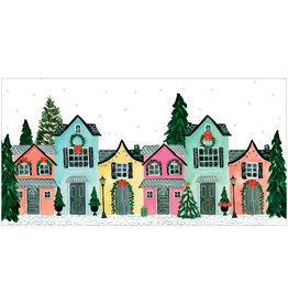 Caspari Christmas Money Holder Cards 4pk Decorated Houses