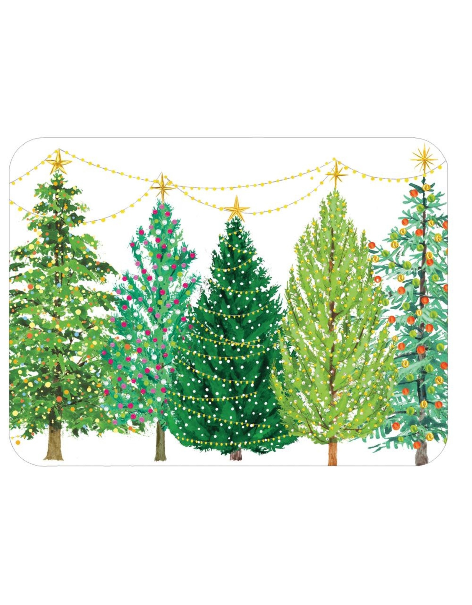 Caspari Christmas Paper Placemats 12pk Christmas Tree With Lights