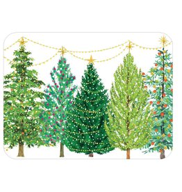 Caspari Christmas Paper Placemats 12pk Christmas Tree With Lights