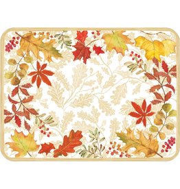 Caspari Thanksgiving Paper Placemats 12pk Autumn Fall Leaves