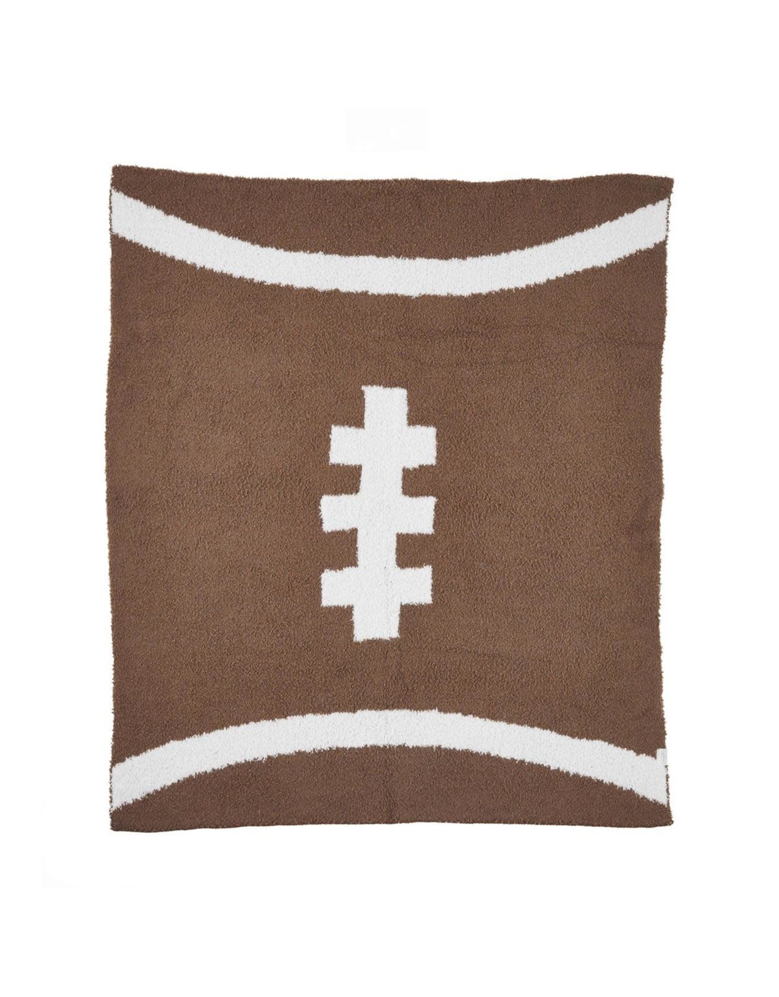 Mud Pie Chenille Football Blanket 36x28 Inches