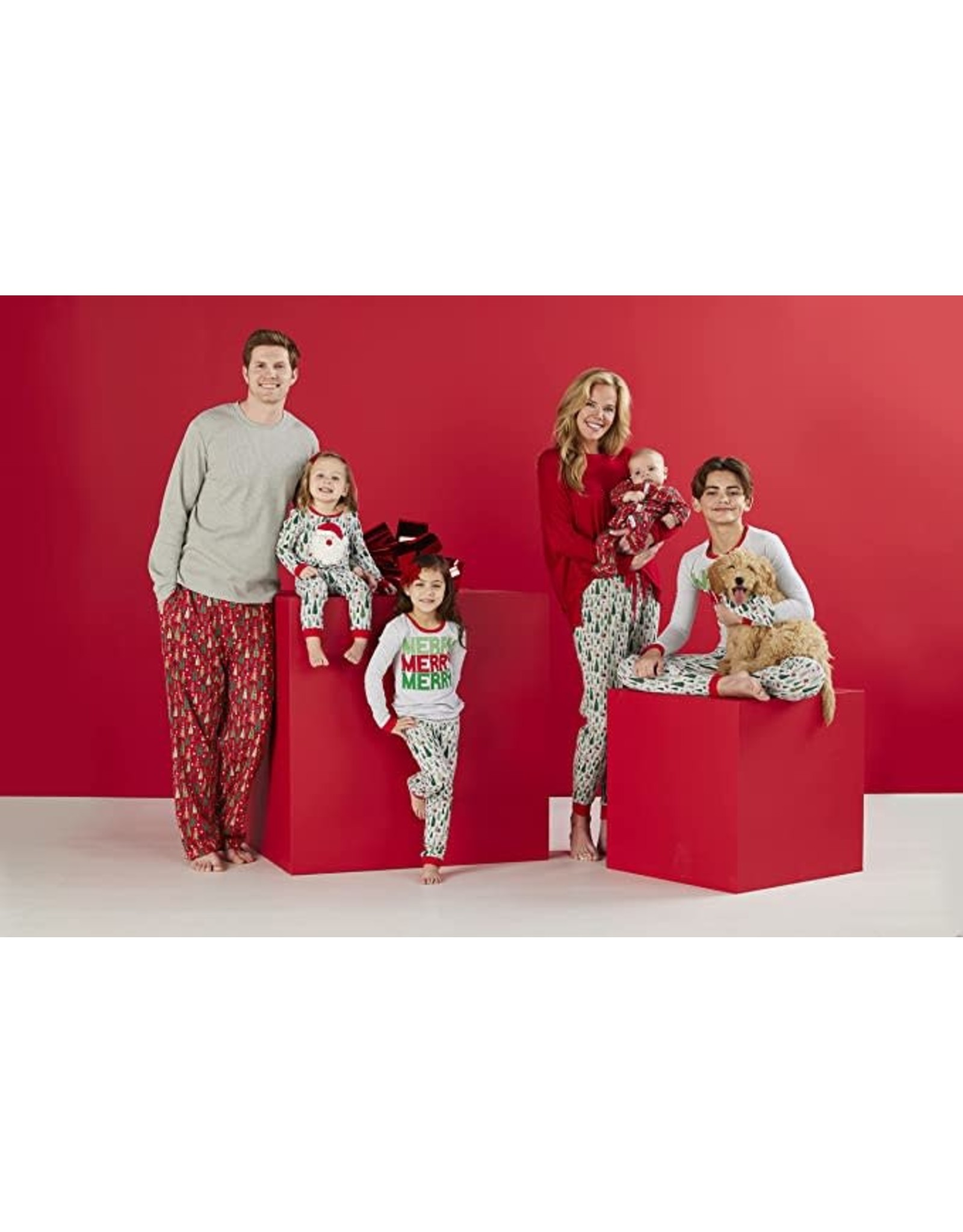 Mud Pie Christmas Sleepwear Family Pajamas 2pc Set Kids 9-12 Months