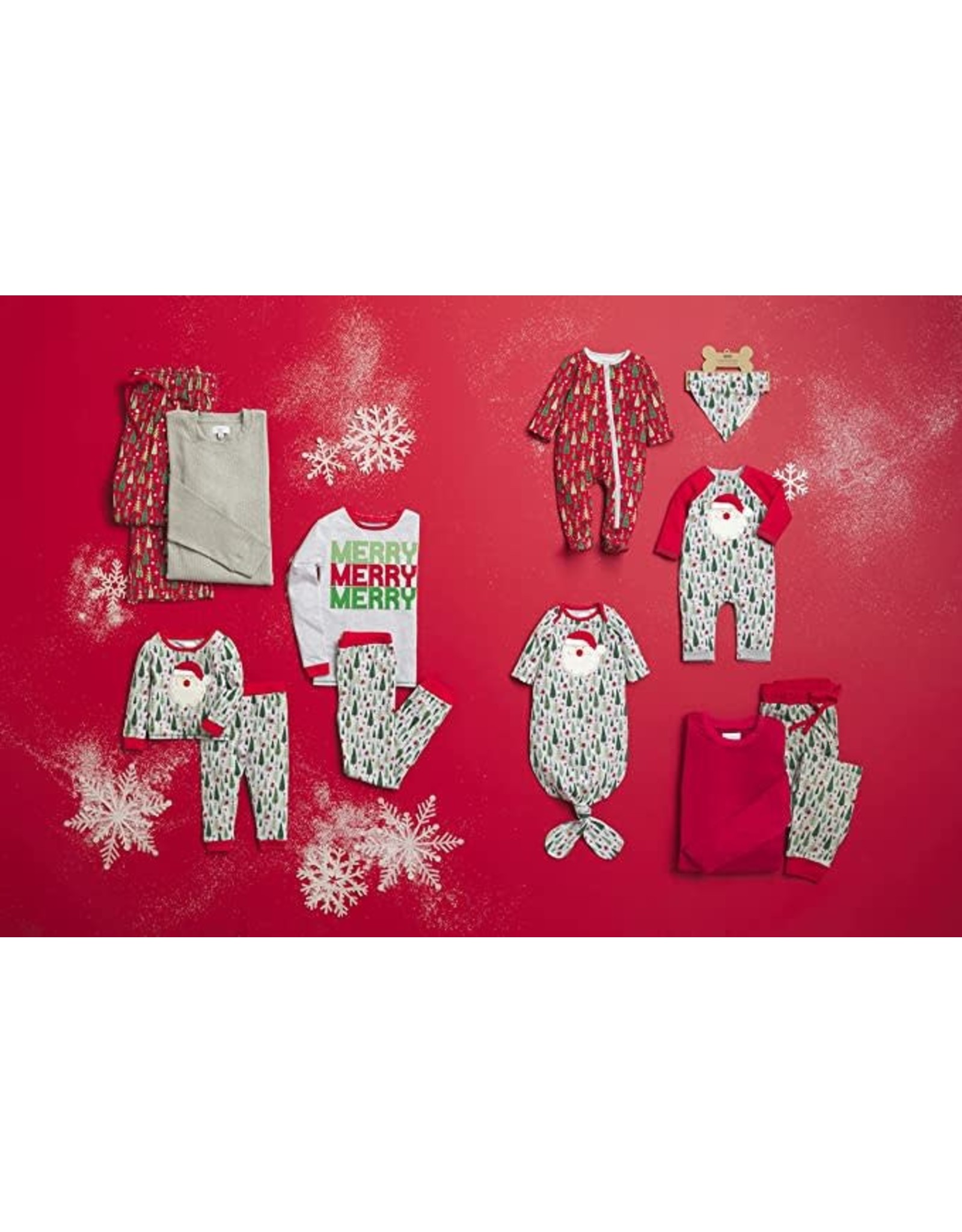 Mud Pie Christmas Sleepwear Family Pajamas Baby Gown Infant 0-3 Months