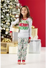 Mud Pie Christmas Sleepwear Family Pajamas 2pc Set Youth 10Y
