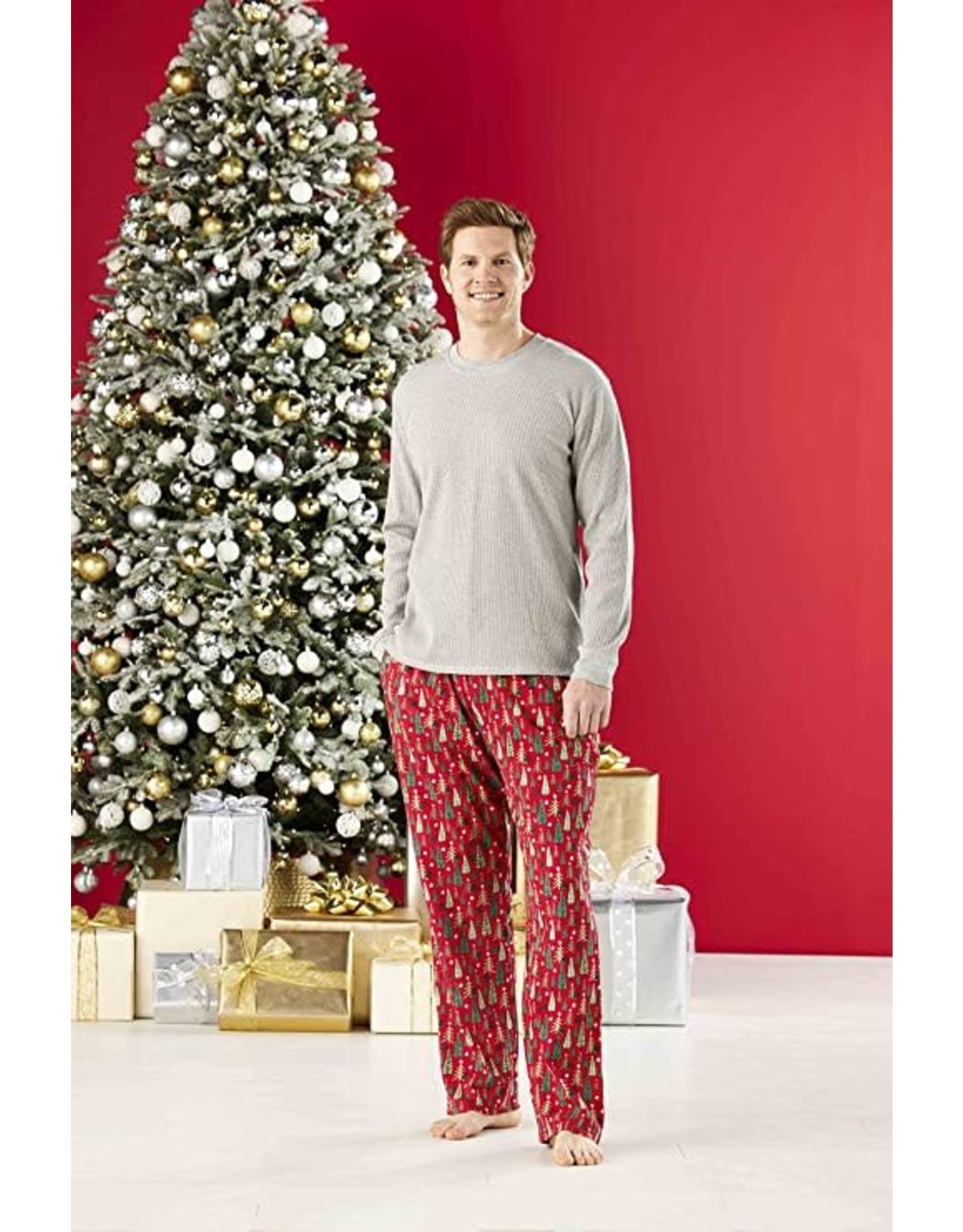 Mud Pie Christmas Sleepwear Family Pajamas 2pc Mens L