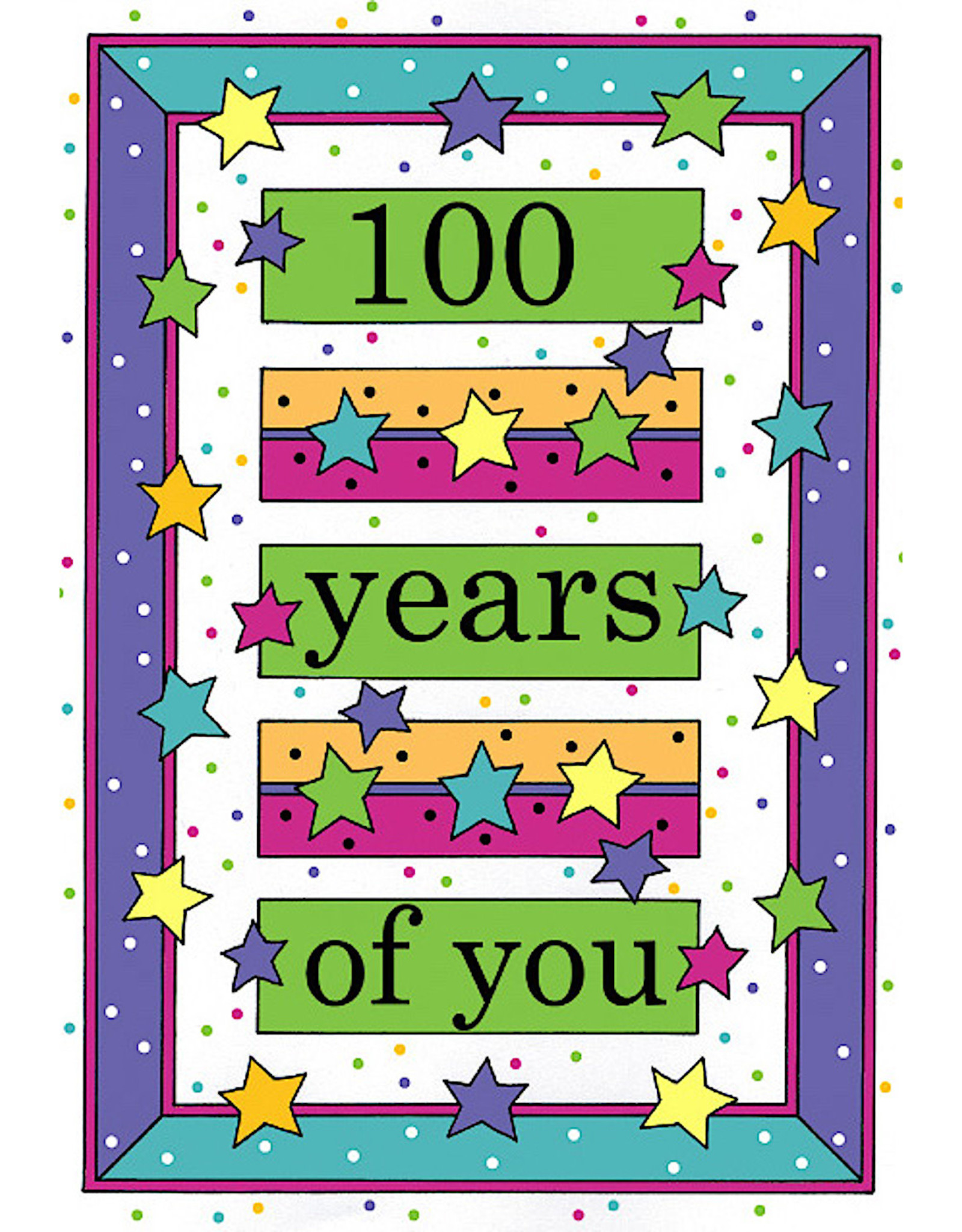Recycled Paper Greetings Birthday Card 100th Birthday 100 Years of You