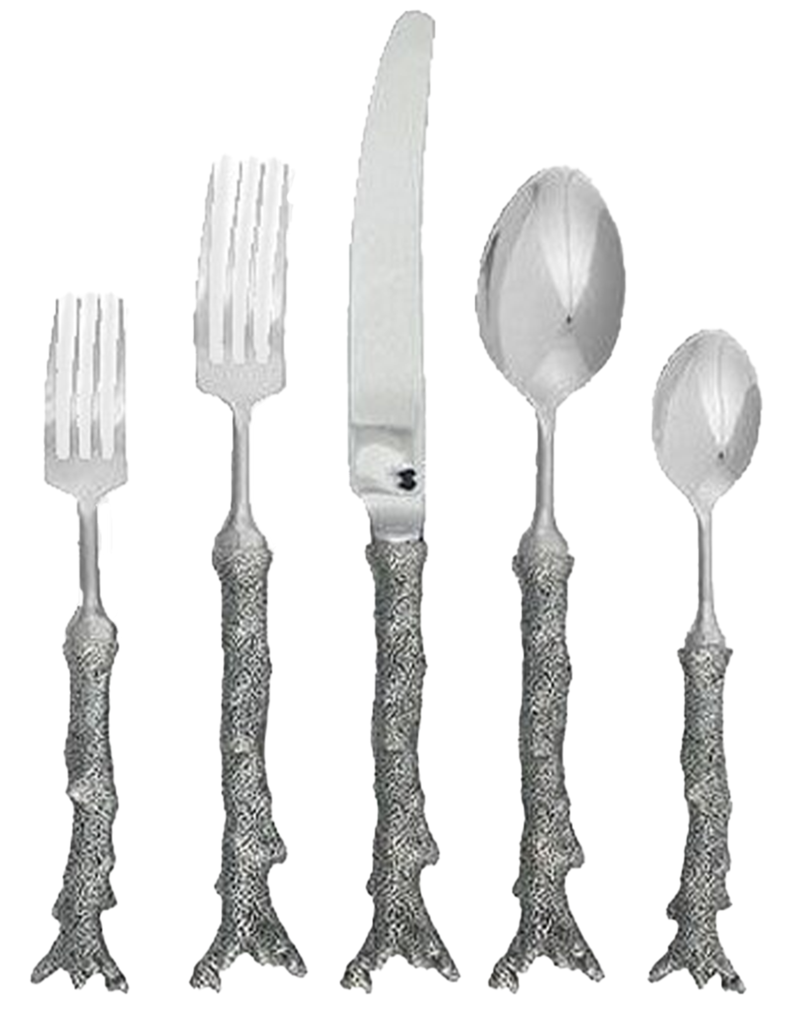 Flatware O1 Coral Handle 5-Piece Place Setting