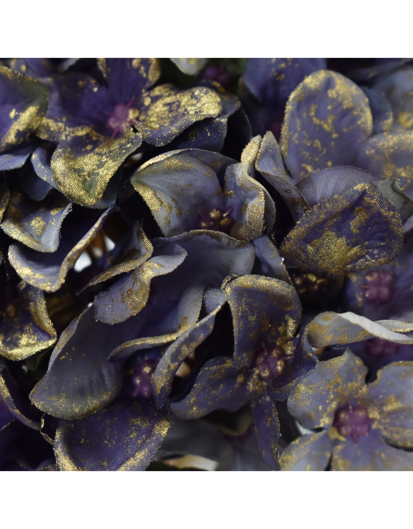 David Christophers Faux Dried Gilded Hydrangea Lilac 22”