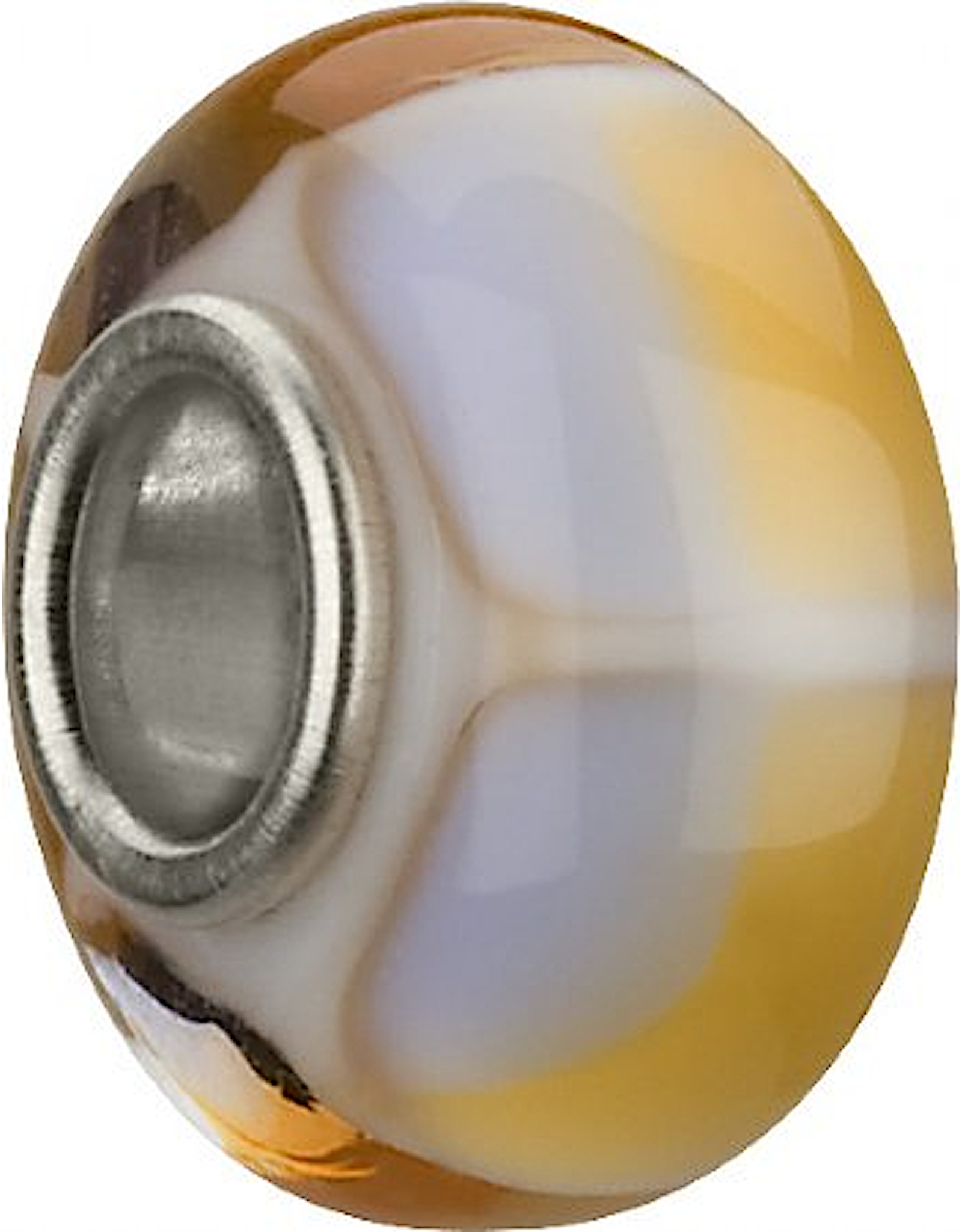 Chamilia Charm Murano Glass Bead OB-129 Topaz Rainbow