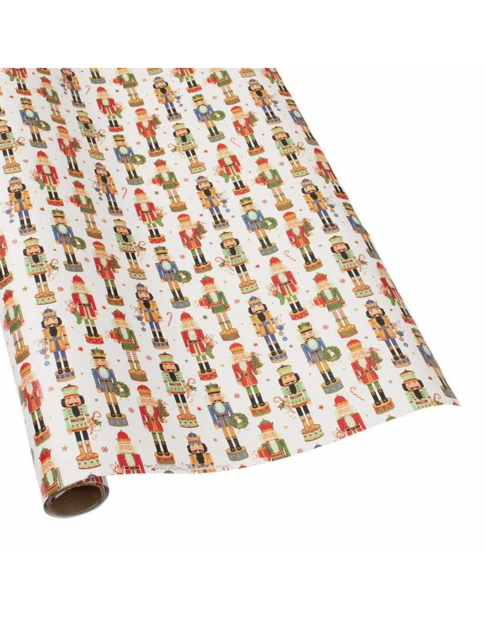 Caspari Christmas Gift Wrapping Paper 8ft Roll Nutcracker Parade