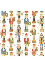 Caspari Christmas Gift Wrapping Paper 8ft Roll Nutcracker Parade