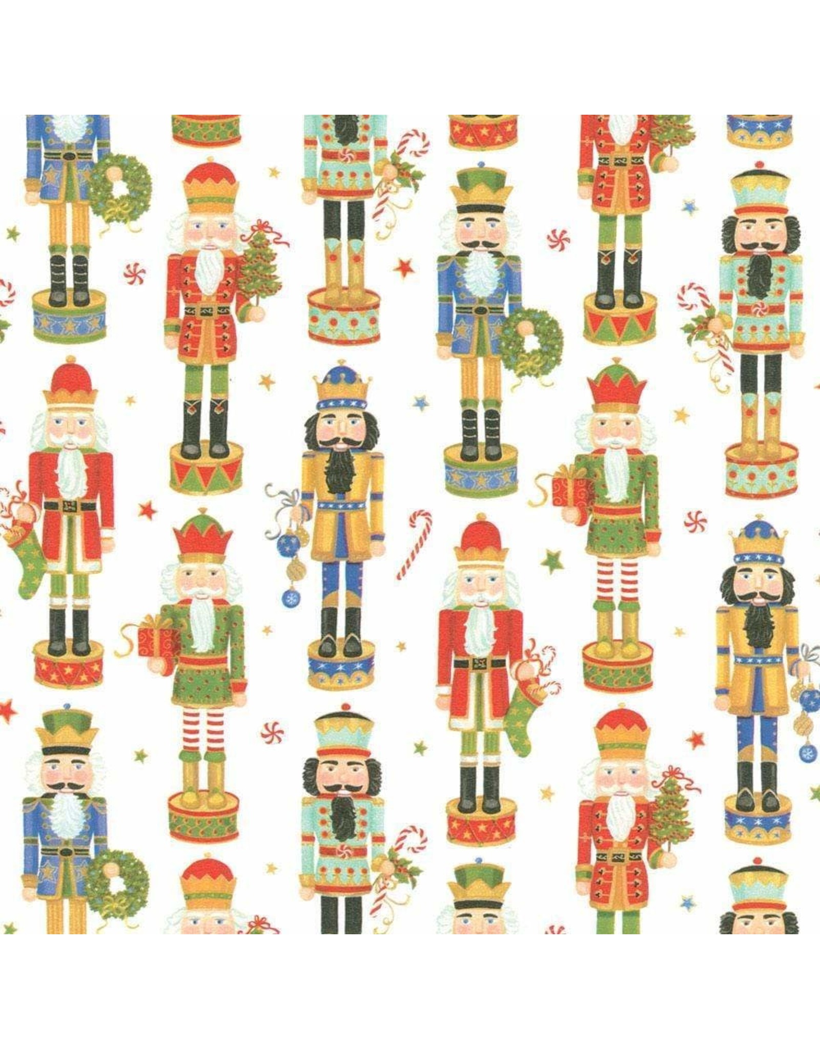 Caspari Christmas Gift Wrapping Paper 8ft Roll Nutcracker Parade