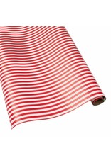 Caspari Christmas Gift Wrapping Paper 8ft Roll Club Stripe Red Green