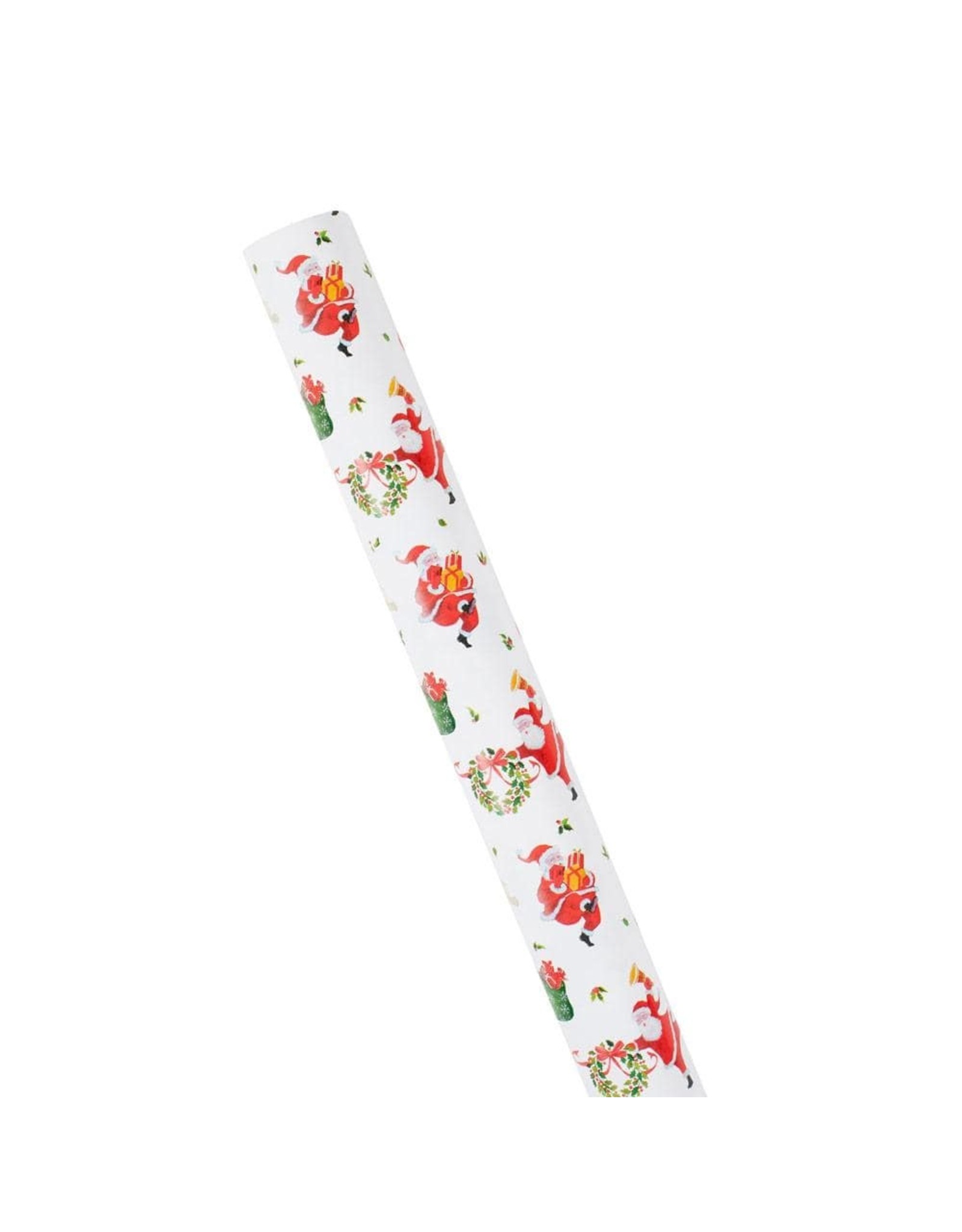 Caspari Christmas Gift Wrapping Paper 8ft Roll Dancing Santas