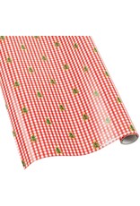 Caspari Christmas Gift Wrapping Paper 8ft Roll Christmas Tree Gingham