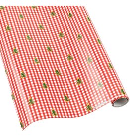 Caspari Christmas Gift Wrapping Paper 8ft Roll Christmas Tree Gingham