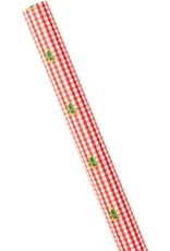 Caspari Christmas Gift Wrapping Paper 8ft Roll Christmas Tree Gingham