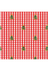 Caspari Christmas Gift Wrapping Paper 8ft Roll Christmas Tree Gingham