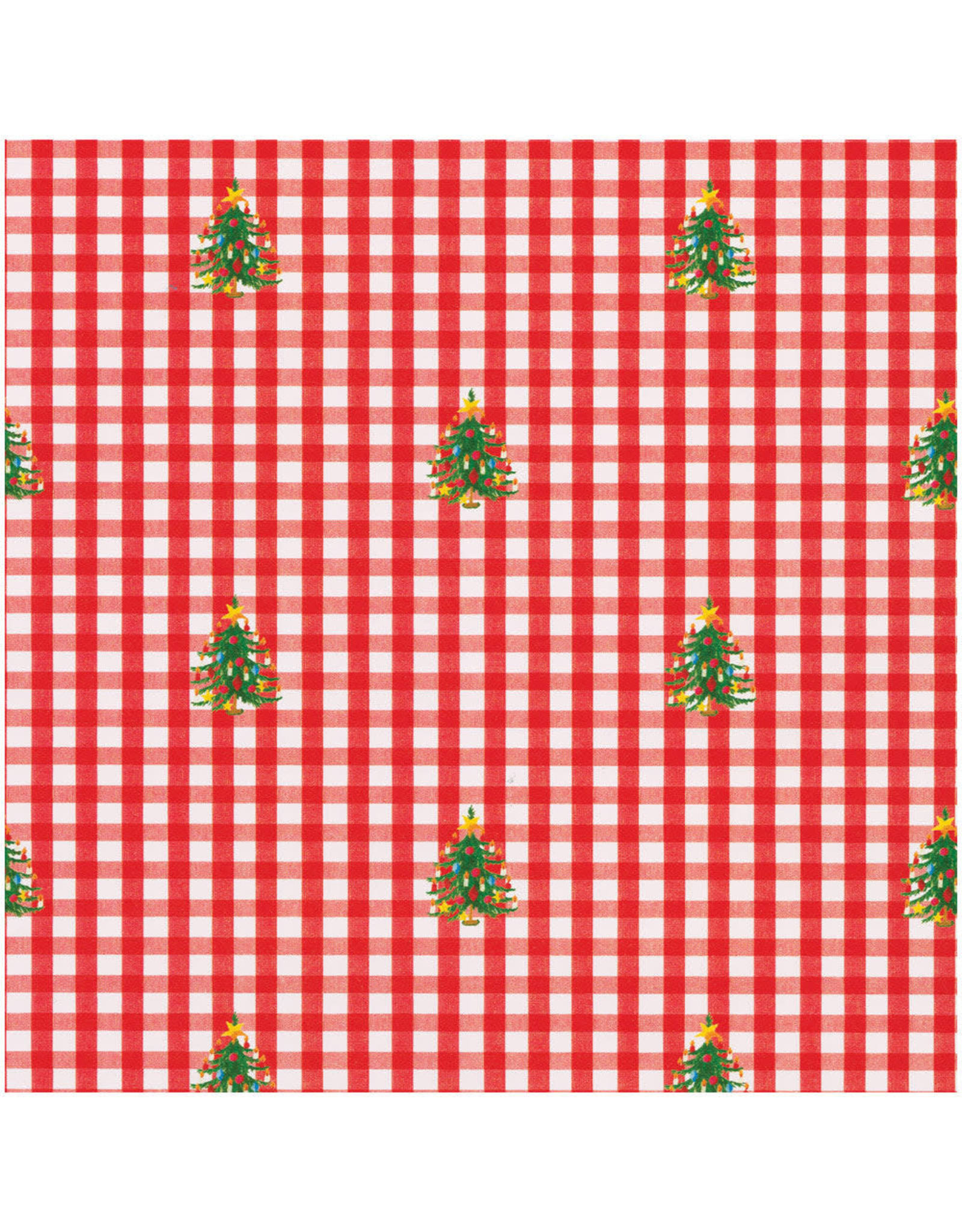 Caspari Christmas Gift Wrapping Paper 8ft Roll Christmas Tree Gingham