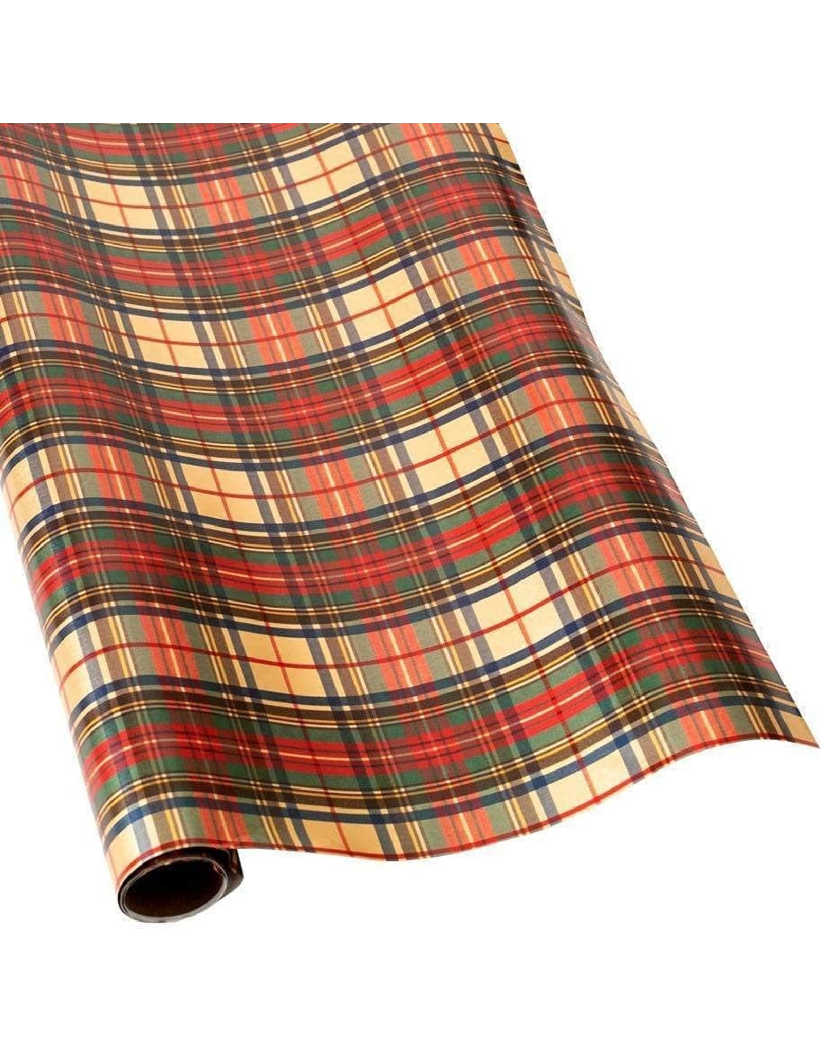 Caspari Christmas Gift Wrapping Paper 8ft Roll Dress Stewart Tartan GF