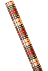 Caspari Christmas Gift Wrapping Paper 8ft Roll Dress Stewart Tartan GF
