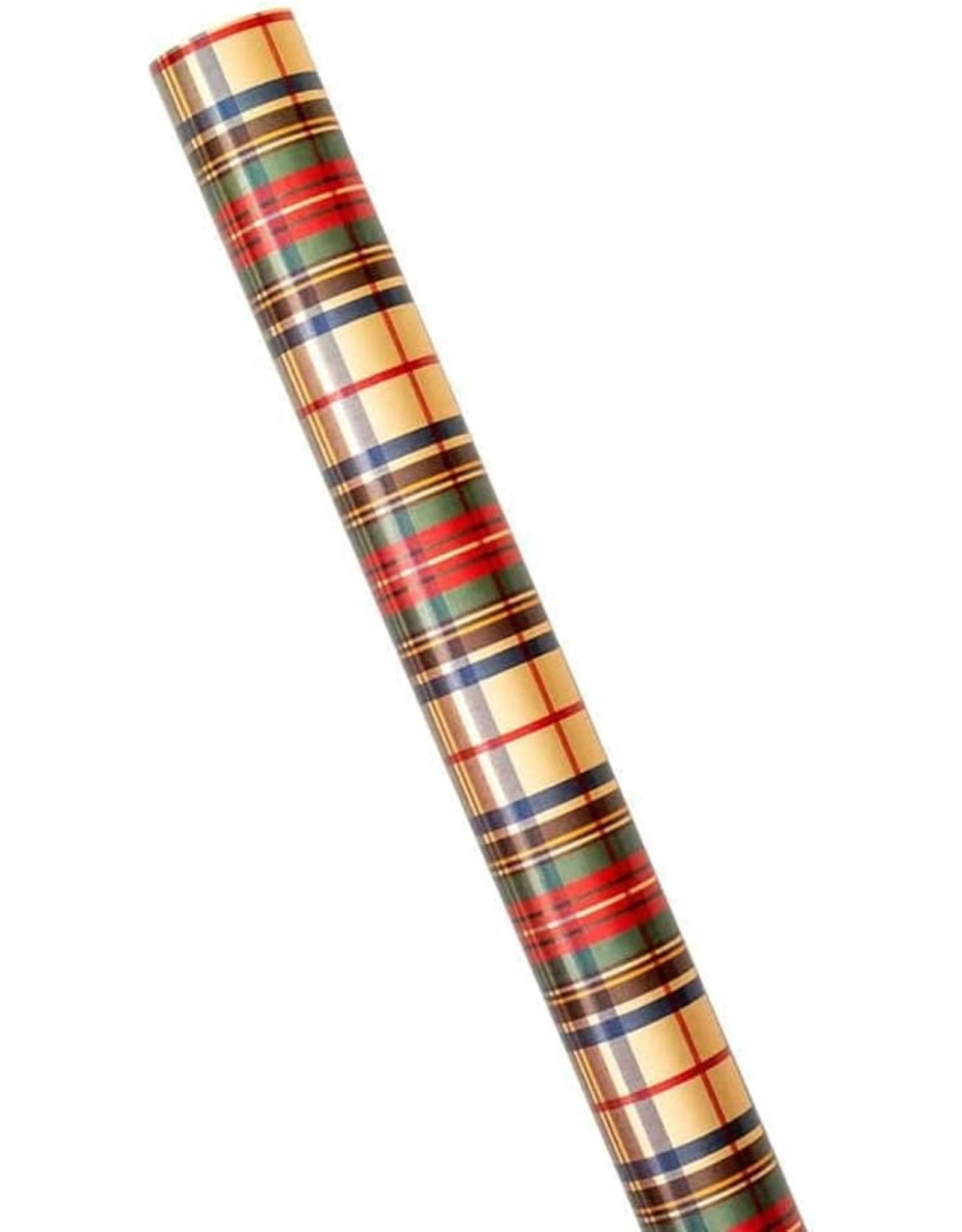 Caspari Christmas Gift Wrapping Paper 8ft Roll Dress Stewart Tartan GF
