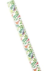 Caspari Christmas Gift Wrapping Paper 8ft Roll Songbirds And Holly