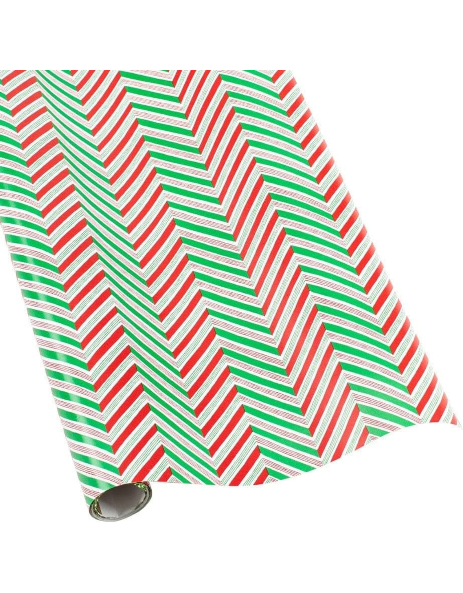 Caspari 8' Continuous Gift Wrap Roll, Dancing Santas