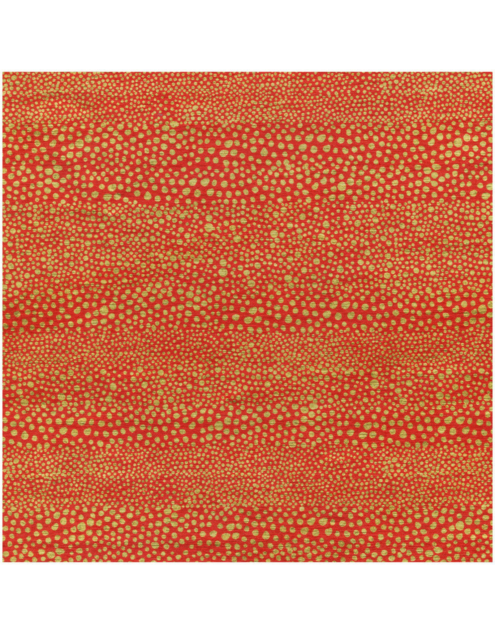 Caspari Gift Wrapping Paper 6ft Roll Pebble Red And Gold