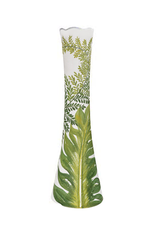 Painted Palms Leaves Tall Vase 18 Inch