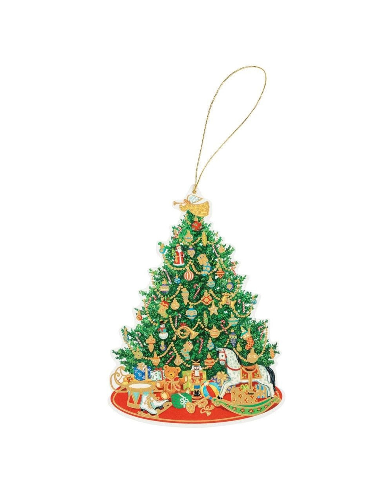 Caspari Ornament Gift Tags 4pk Oh Christmas Tree