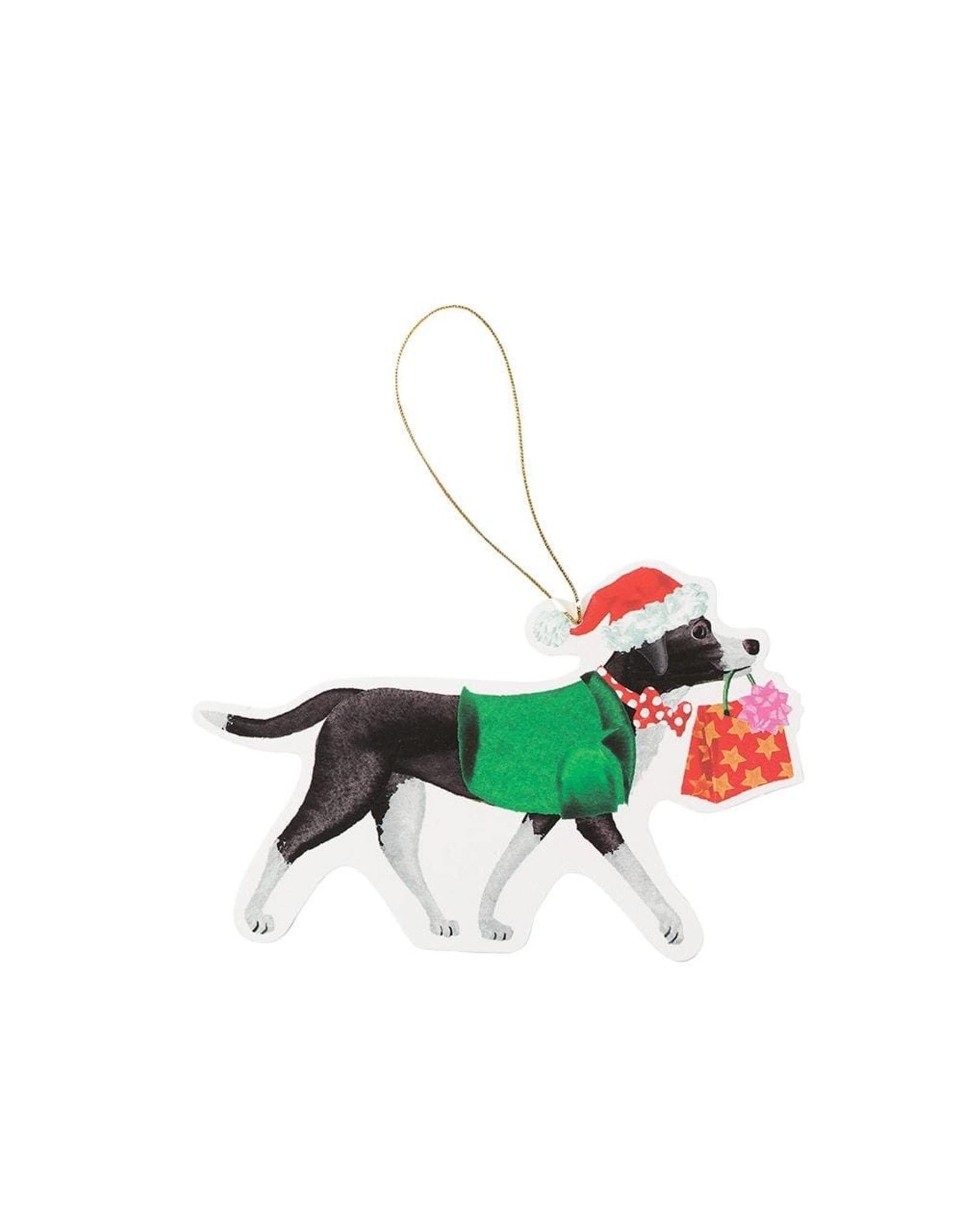 Caspari Christmas Delivery Decorative Ornament Die-Cut Gift Tags 4pk