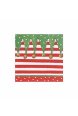 Caspari Christmas Paper Cocktail Napkins 20pk Stocking Stripe