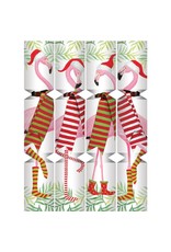 Caspari Celebration Crackers 8pk Christmas Flamingos