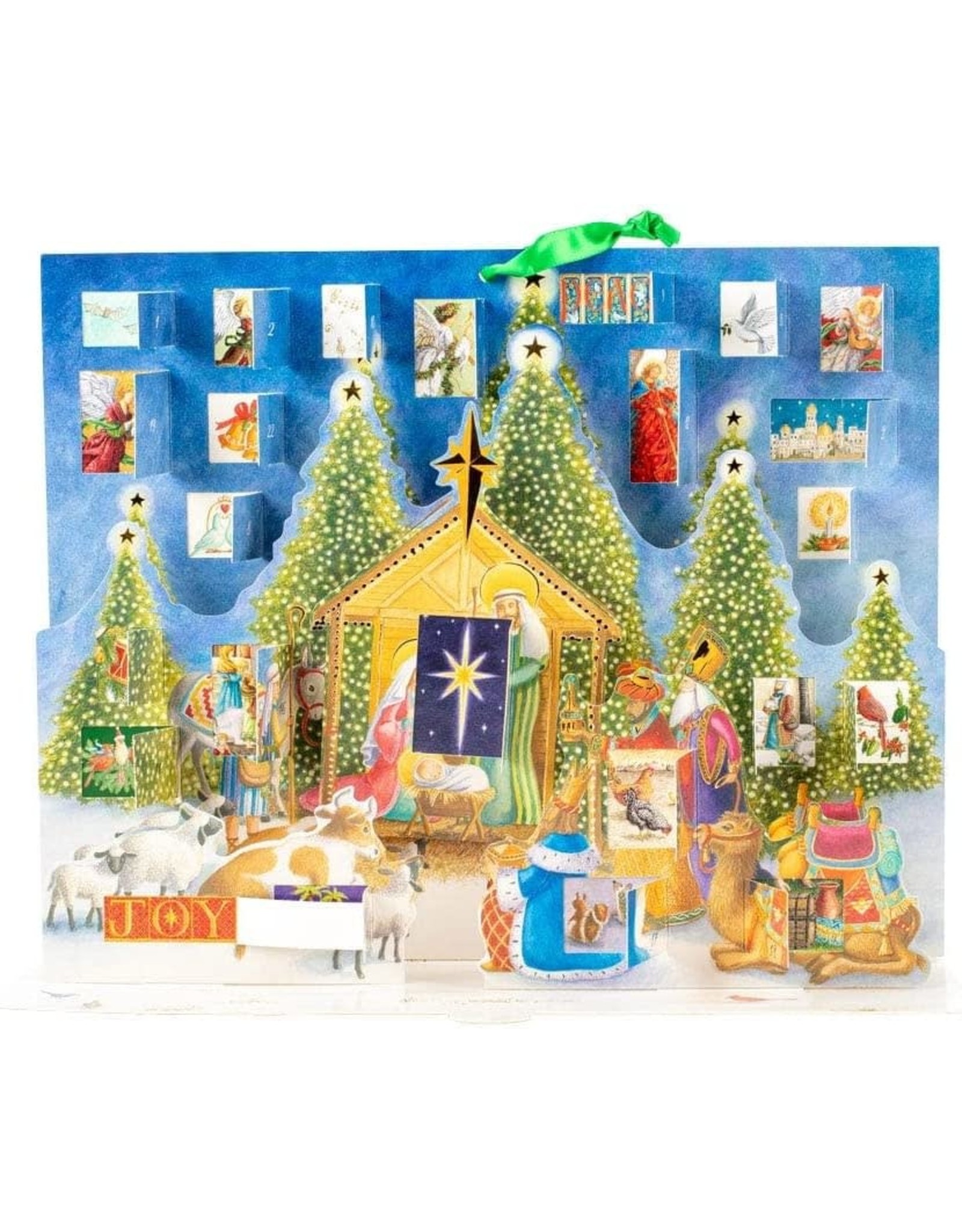 Caspari Christmas Advent Calendar With Nativity Scene