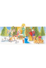 Caspari Christmas Advent Calendar With Nativity Scene