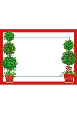 Caspari Self-Adhesive Labels Name Tags 12pk Topiaries