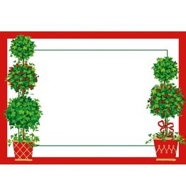 Caspari Self-Adhesive Labels Name Tags 12pk Topiaries