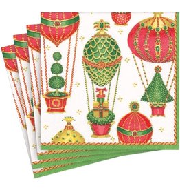 Caspari Christmas In The Air Paper Cocktail Napkins 20pk