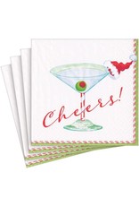 Caspari Christmas Paper Cocktail Napkins 20pk Cocktail Cheers