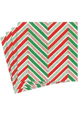 Caspari Christmas Paper Cocktail Napkins 20pk Candy Cane Stripes