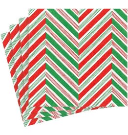 Caspari Christmas Paper Cocktail Napkins 20pk Candy Cane Stripes