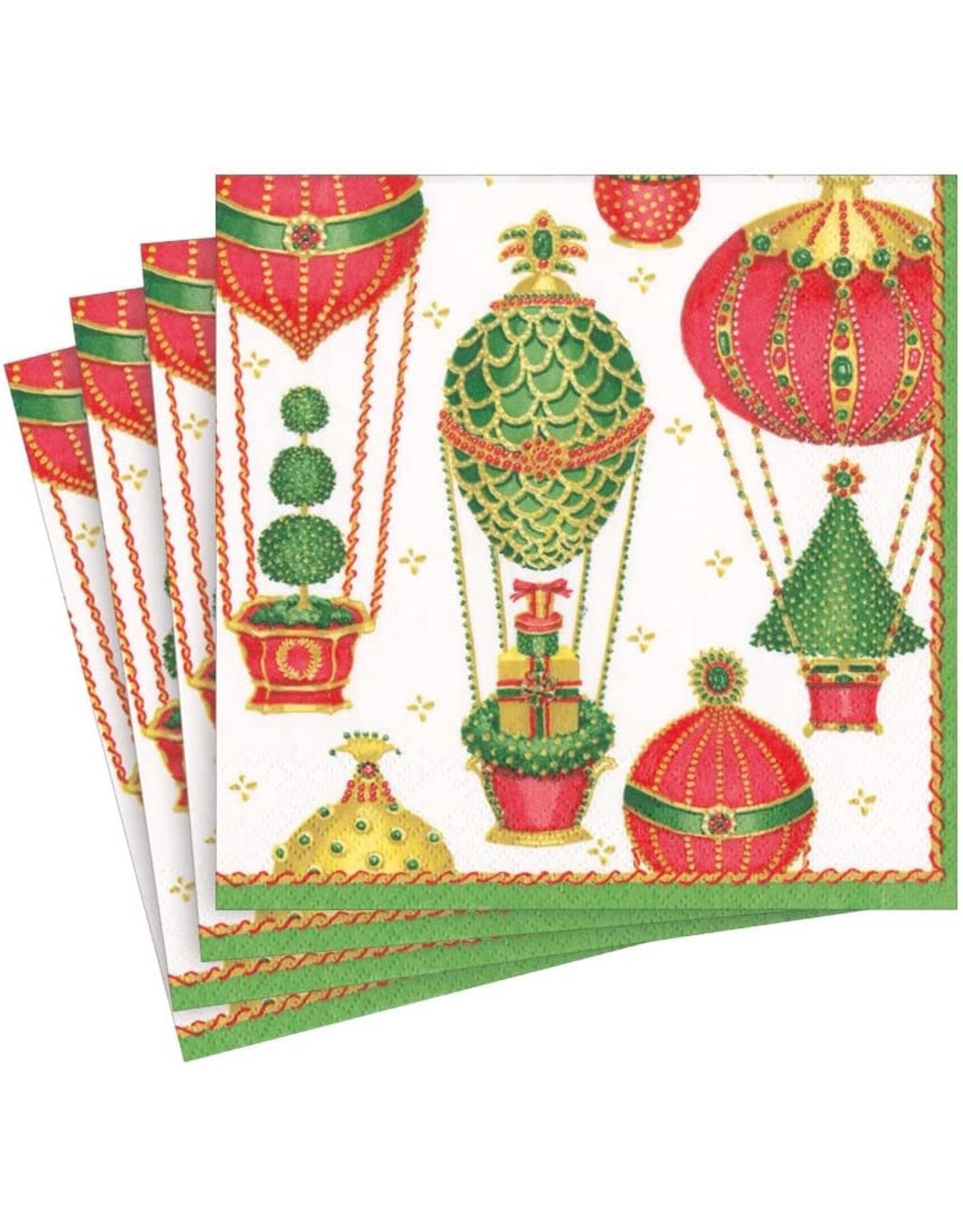 Caspari Christmas In The Air Paper Luncheon Napkins 20pk Digs N Gifts