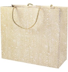 Caspari Pebble Gift Bag Large 11x4x10 In Gold