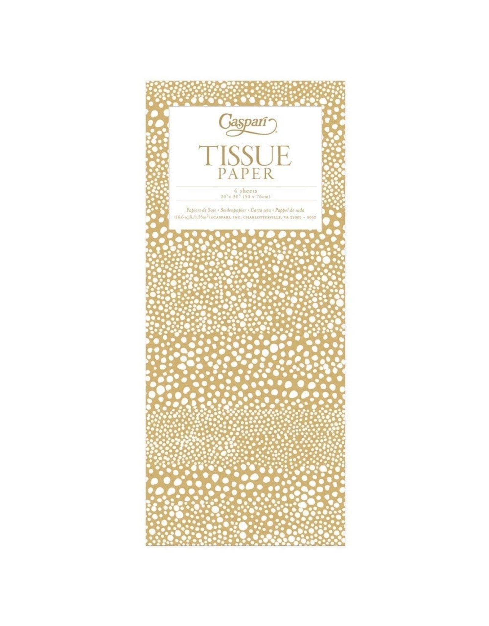 Caspari Gift Tissue Paper 4 Sheets Pebble Gold