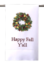 Peking Handicraft Thanksgiving Towel Fall Wreath Happy Fall Yall 14x22