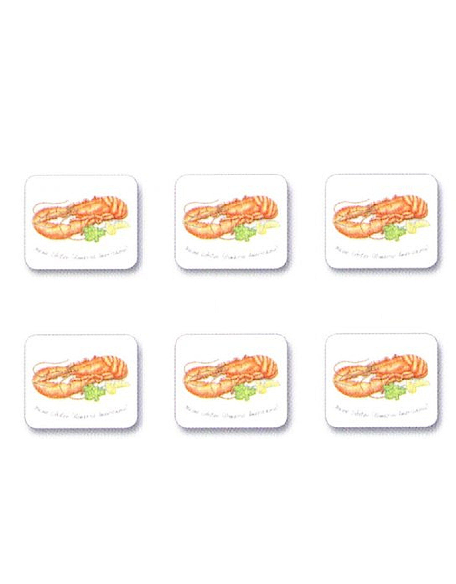 Jason Coasters Set of 6 Maine Lobsters