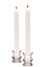 Caspari Crown Candles Tapers 10 inch 2pk White