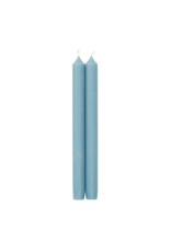 Caspari Crown Candles Tapers 10 inch 2pk Stone Blue